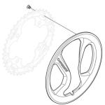 Захист зірки шатунів Shimano Acera 42T - фото 1