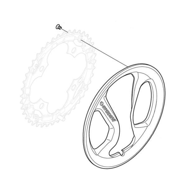 Захист зірки шатунів Shimano Acera 42T - фото 1