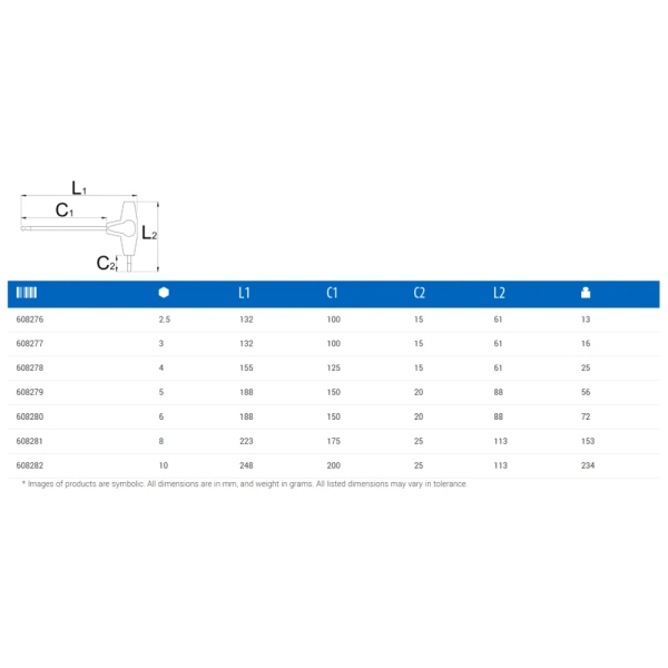 Шестигранний ключ UNIOR 193HXS - 4 mm - фото 1