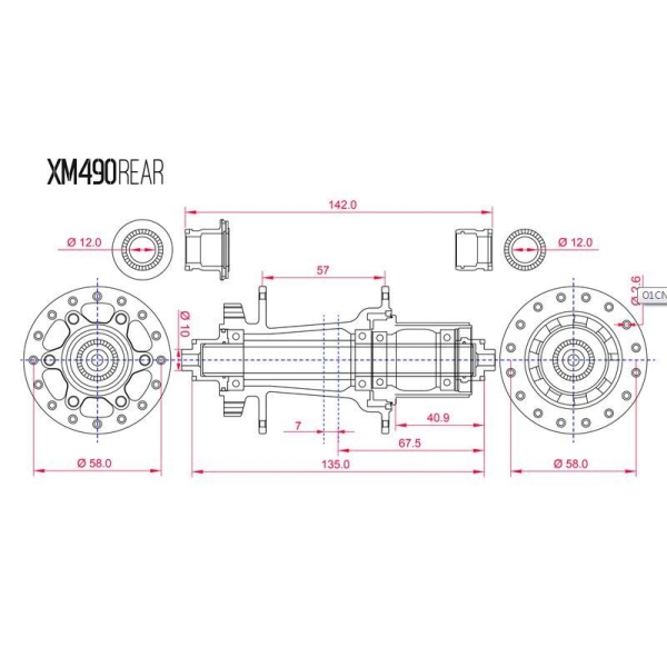 Втулка задня Koozer XM490 32h Disc QR - фото 4