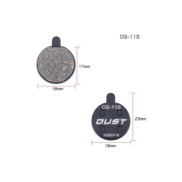 Колодки DUST DS-11S напівметал для Alhonga, Zoom