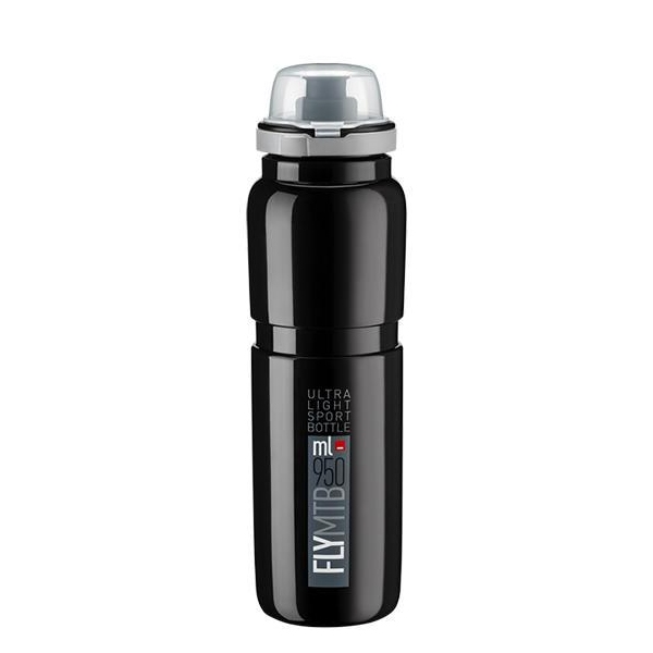 Фляга ELITE Fly MTB 950ml чорна з сірим лого