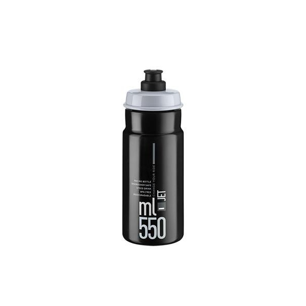 Фляга ELITE Jet 550ml чорна з сірим лого