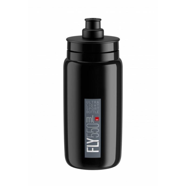 Фляга ELITE Fly 550ml чорний з сірим лого