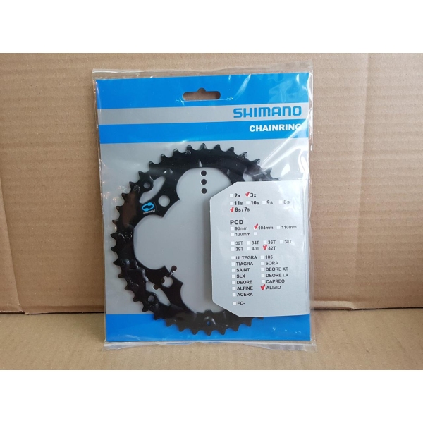 Зірка шатунів Shimano Alivio FC-M415 42T - фото 1