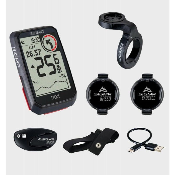 GPS Велокомп'ютер SIGMA ROX 4.0 Black Sensor Set