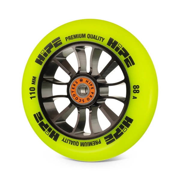 Колесо трюкового самоката Hipe H01 110мм Black/Yellow
